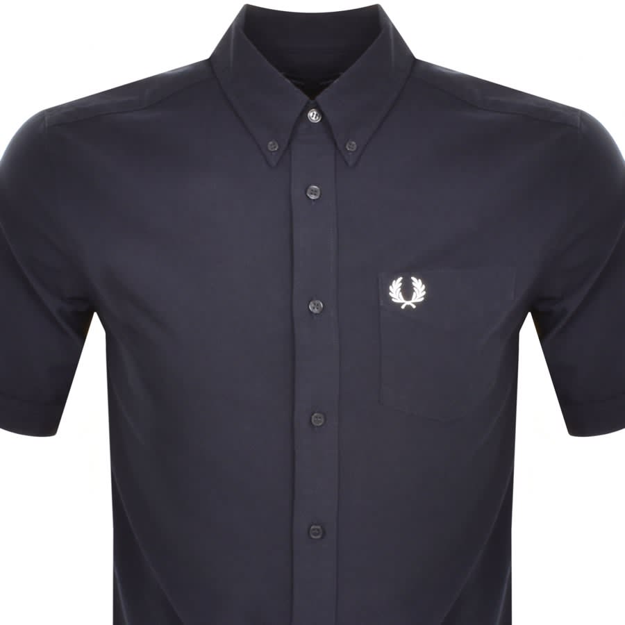 Fred Perry Short Sleeve Oxford Shirt in Navy